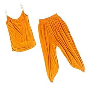 bebe Orange Spaghetti Strap Tank - Draped Front